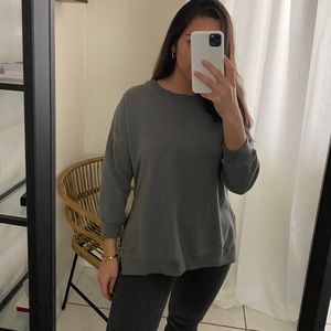 Grey crewneck sweatshirt